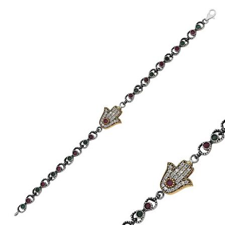 Gümüş Fatma Ana Eli Otantik Kadın Bileklik