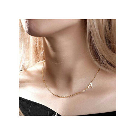 Gümüş Harfli Kadın Kolye