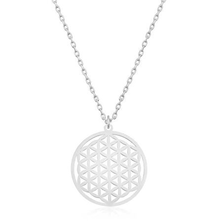 ​​Gümüş Yaşam Çiçeği Kolye