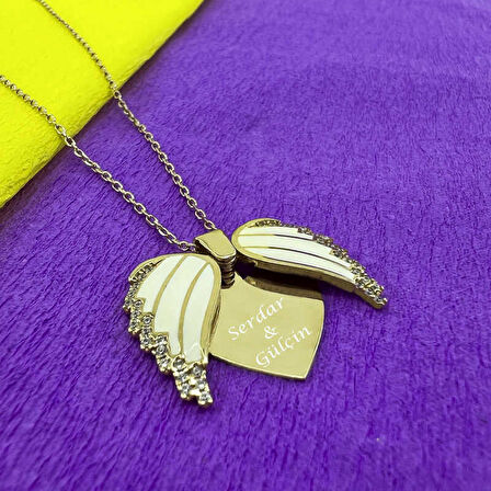 Gümüş Rose Kalpli İsimli Kadın Kolye