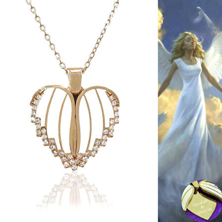 Gümüş Rose Kalpli İsimli Kadın Kolye