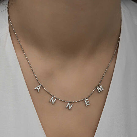 ​Gümüş Annem Yazılı Kadın Kolye