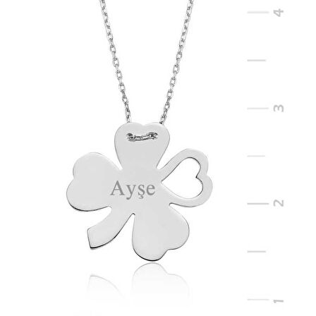 Gümüş İsimli Yonca Kadın Kolye