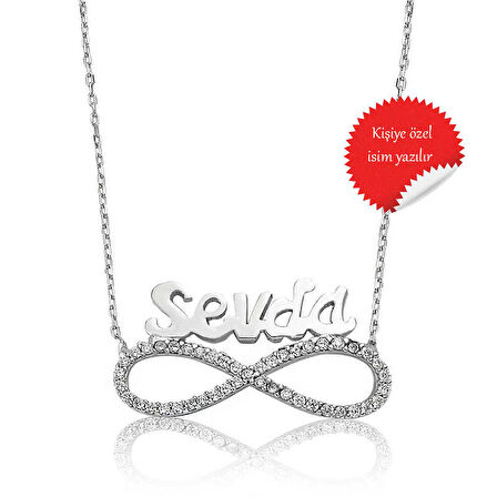 Gümüş İsimli Sonsuzluk Kadın Kolye