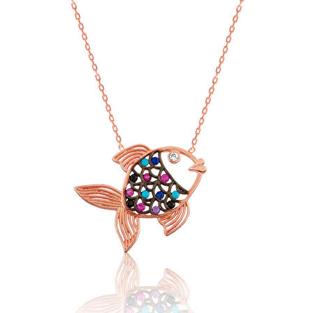 Gümüş Balık Kadın Kolye