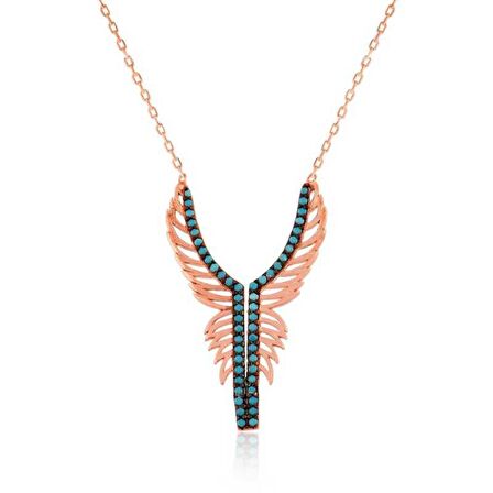 Gümüş Melek Kanadı Kadın Kolye