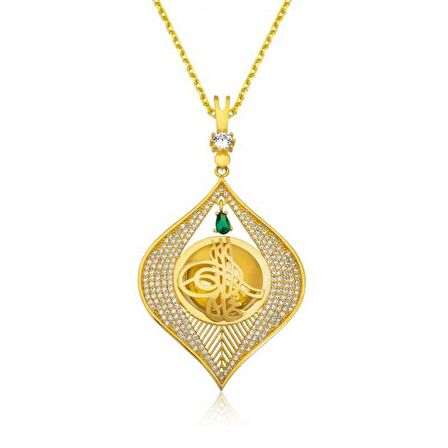 Gümüş Tuğra Ziynet Kolye