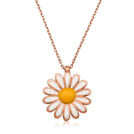 Gümüş Papatya Kadın Kolye