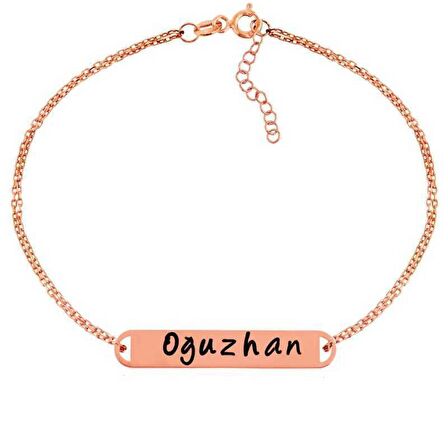Gümüş Kişiye Özel İsimli Kadın Bileklik