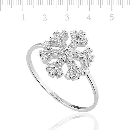 Gümüş Kar Tanesi Yüzük