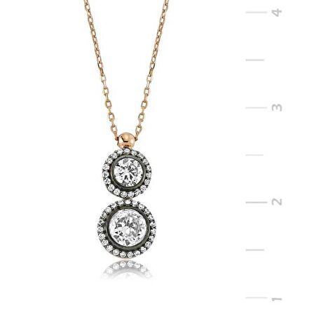 Gümüş Elmas Model Kadın Kolye