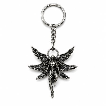 Silver Fairy Angel Wings Goddess Wicca Anahtarlık