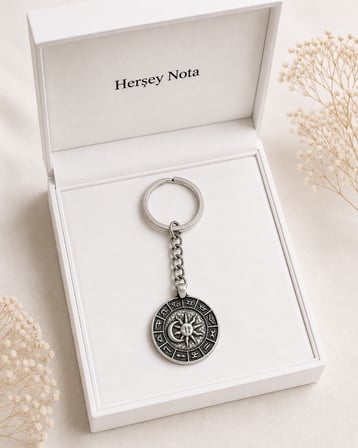 12 Burç Astroloji Anahtarlık Unisex Metal Aksesuar
