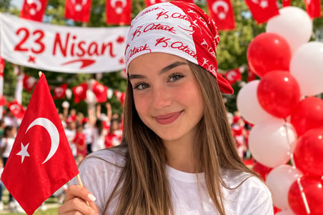 Atatürk İmza Desenli Kırmızı Beyaz Fular – 12 Adet Paket | Gösteri, Tören ve Etkinlik Bandanası