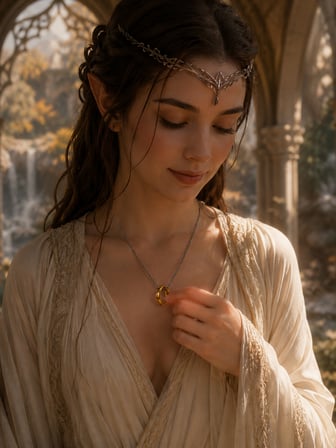 Lord Of The Rings Sırlar Yüzüğü Gold Kolye – Güç Yüzüğü Temalı Paslanmaz Çelik Zincirli Unisex Kolye