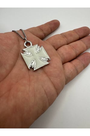 Hristiyan haç Kolye – Unisex Metal Takı, 60 cm Zincirli Antik & Gotik Stil
