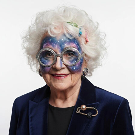 Ay Detaylı İnci Broş