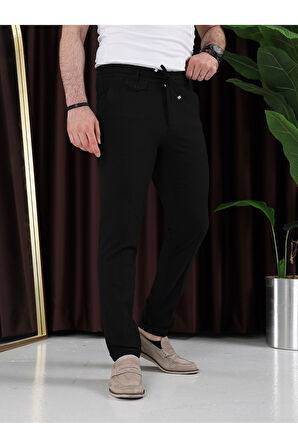 Ütü Gerektirmeyen Gofre Kumaş Jogger Pantolon