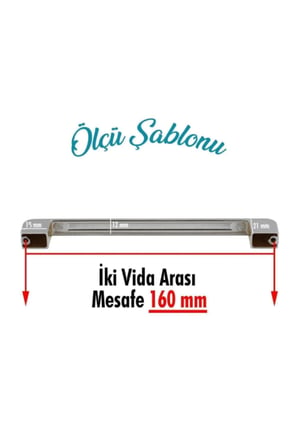 Gölcük Oval Mobilya Mutfak Dolap Çekmece Dolabı Kapak Metal Kulpu Kulbu Kulpları Krom 160 Mm