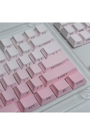 Gradient 140 Tuşlu PBT Klavye Tuş Takımı Pembe Yan Baskılı Arka Aydınlatmalı 07