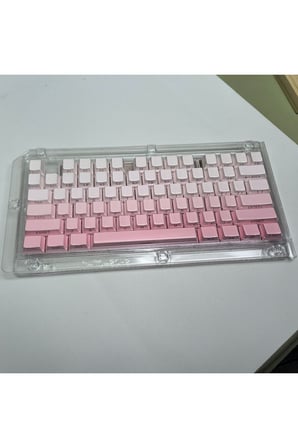 Gradient 140 Tuşlu PBT Klavye Tuş Takımı Pembe Yan Baskılı Arka Aydınlatmalı 07