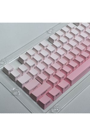 Gradient 140 Tuşlu PBT Klavye Tuş Takımı Pembe Yan Baskılı Arka Aydınlatmalı 07