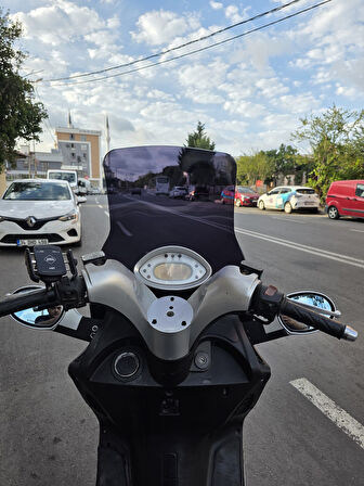 MOTOCAM Kymco Grand Dink Siperlik Ön Cam 2002-2008 Model 47cm Siyah Renkli 4mm