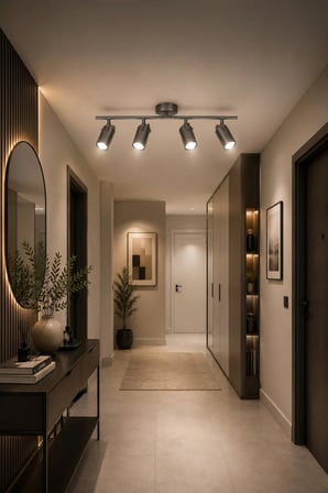 Spoty 4'Lü Gri Renkli GÜN IŞIĞI Modern Tasarım Salon - Mutfak - Banyo Spot Sıralı Avize