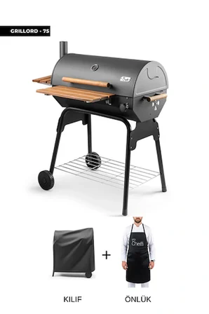 Grillord-75 Kömürlü Barbekü Mangal (ÖNLÜK VE KILIF HEDİYELİ)