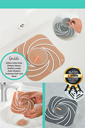 Silikon Kötü Koku Önleyici Delikli Banyo Mutfak Lavabo Koku Önleyici Sızdırmaz Ped Gri Renk