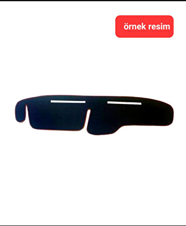 Torpido Halısı Oto Ön Cam Konsol Göğüs Örtüsü Renault Uyumlu Toros R12 Kırmızı Kenarlı