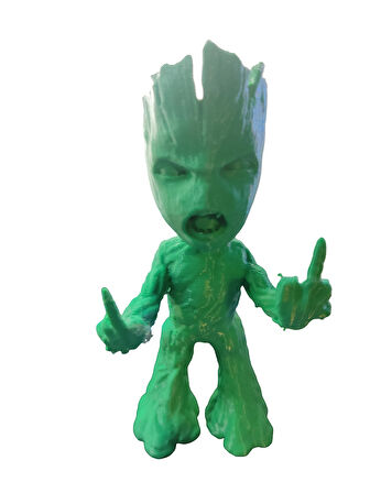 3D Baskı Yeşil Groot Figürü – 17 cm – PLA