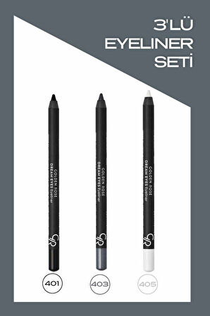 Dream Eyes Eyeliner 3'lü Jel Göz Kalemi Seti- No: 401-403-405