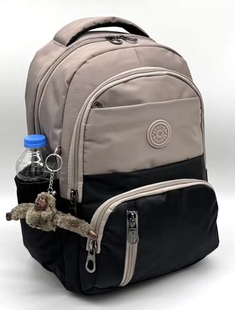 İlk Okul Çantası 3'lü Set Unisex Suya Dayanıklı Erkek Çocuk Sırt ilkokul Çantası 8010 Vizzon-Siyah