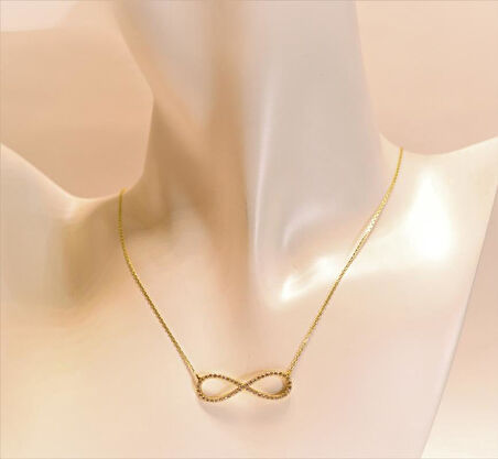 Altın Sonsuzluk Kolye Ucu ve Zinciri