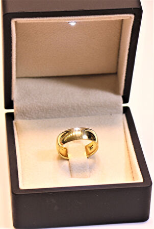 Altın Düz Bombeli Alyans 20018