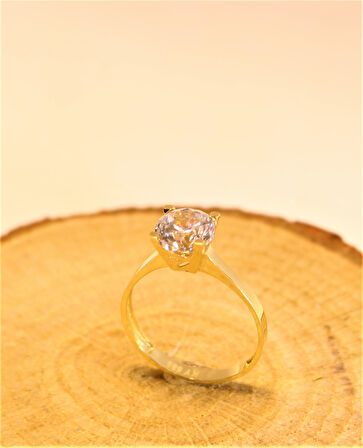 Altın Tektaş Yüzük