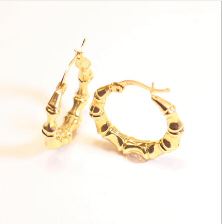 Altın Bombeli Küpe