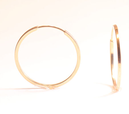 Altın Minimal Halka Küpe