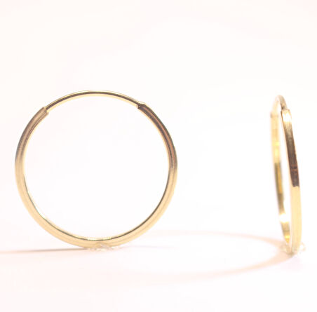 Altın Minimal Halka Küpe