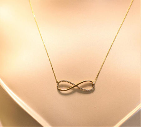 Altın Sonsuzluk Kolye Ucu ve Zincir