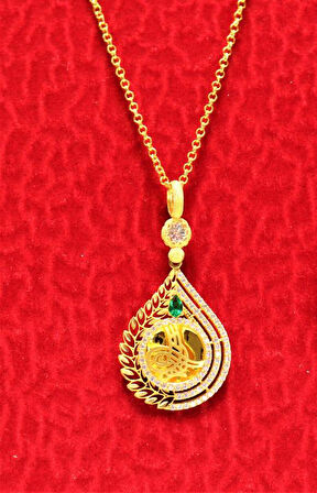 Altın Tuğralı Kolye Ucu 3757-2