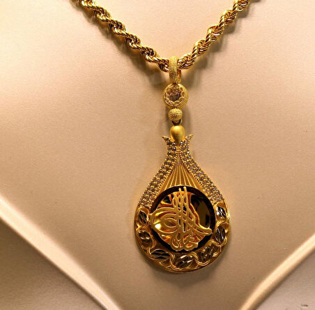 Altın Tuğralı Kolye Ucu 3760-2