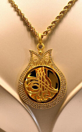 Altın Tuğralı Kolye Ucu 3763-2