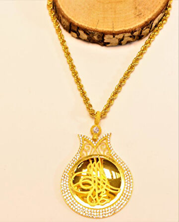 Altın Tuğralı Kolye Ucu 3763-2