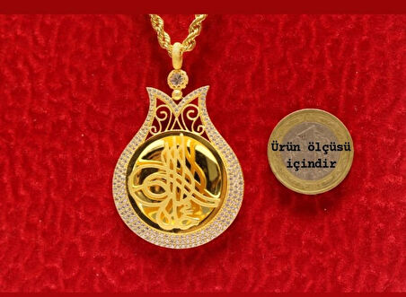 Altın Tuğralı Kolye Ucu 3763-2