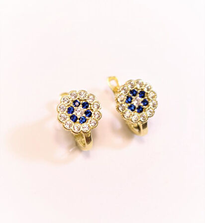 Altın Papatya Bebek-Çocuk Küpesi