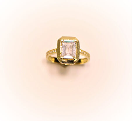 Altın Baget Taşlı Yüzük