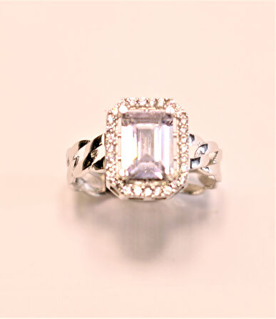 Altın Baget Taşlı Yüzük