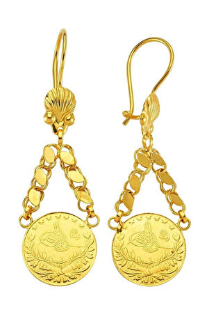  22  Ayar Reşat Çeyrek Altınlı Küpe 1610